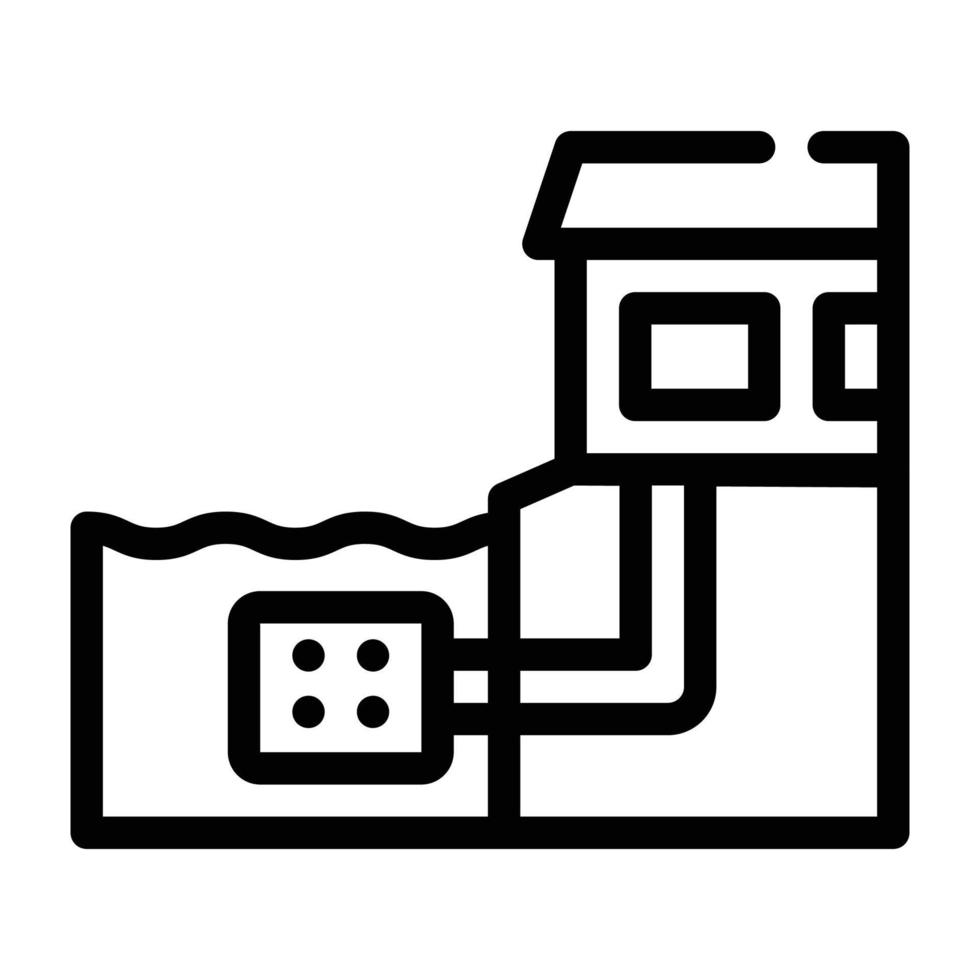 house water treatment line icon vector illustration