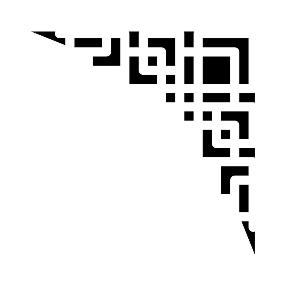 card decoration corner glyph icon vector illustration