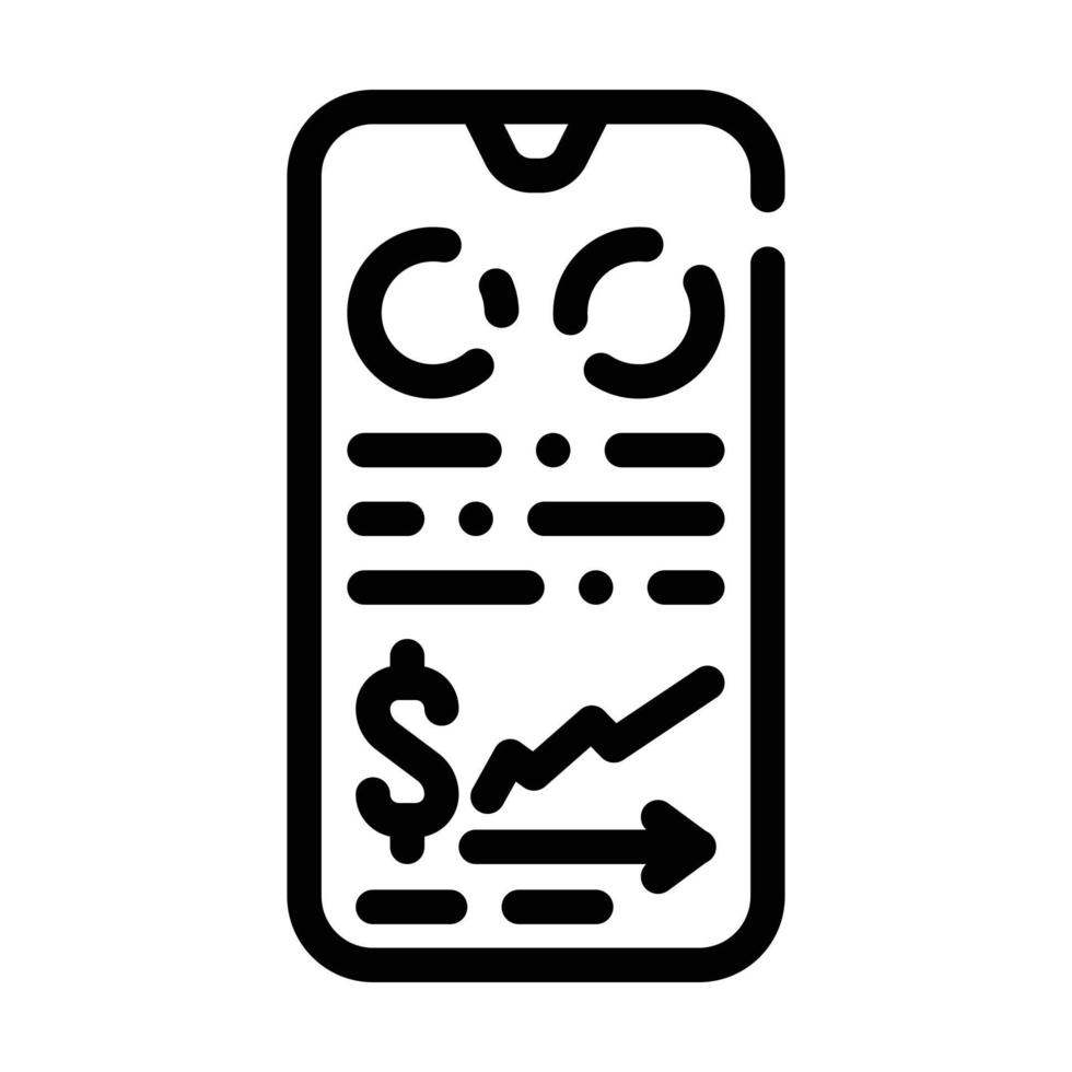 metrics business intelligence line icon vector illustration