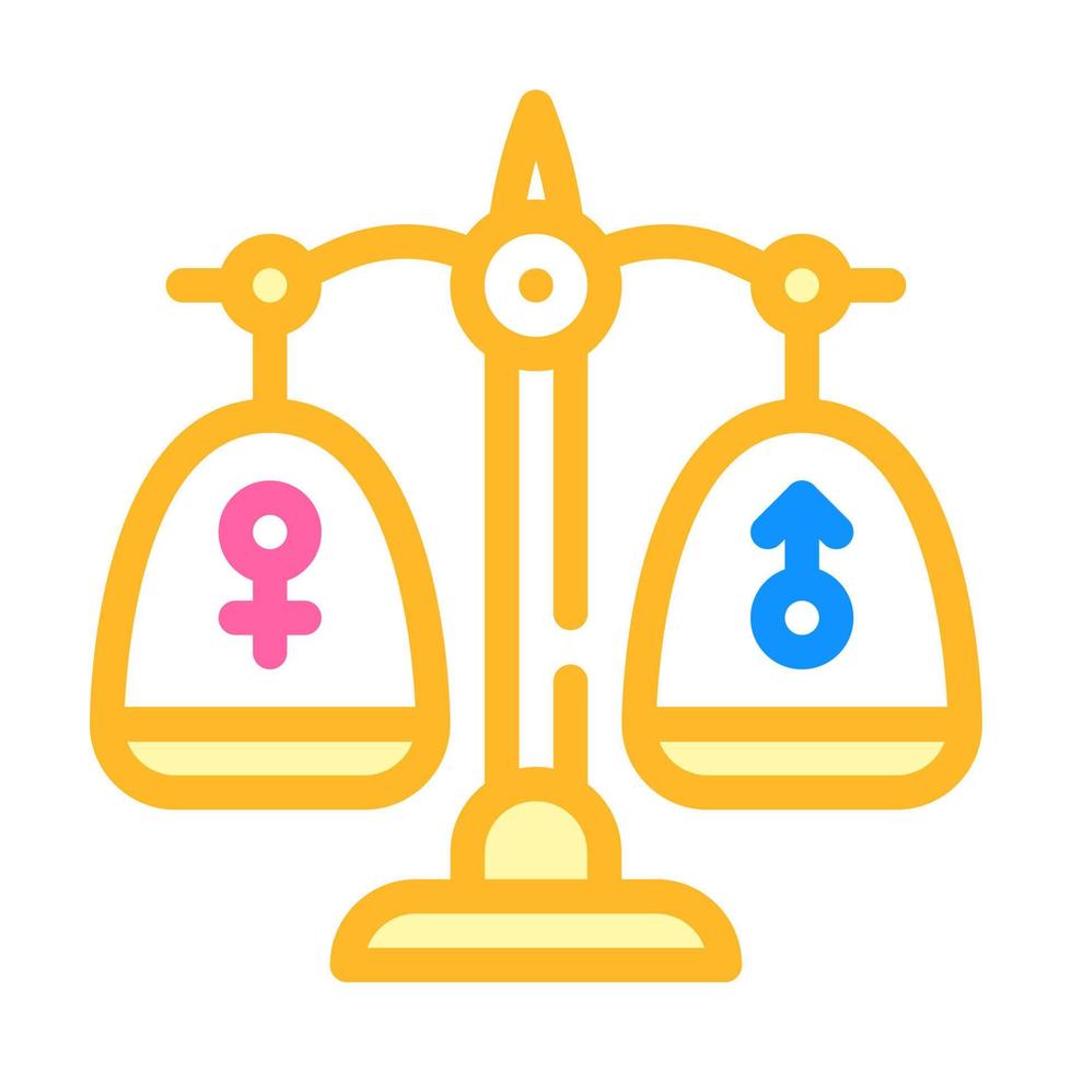 gender equality color icon vector illustration sign