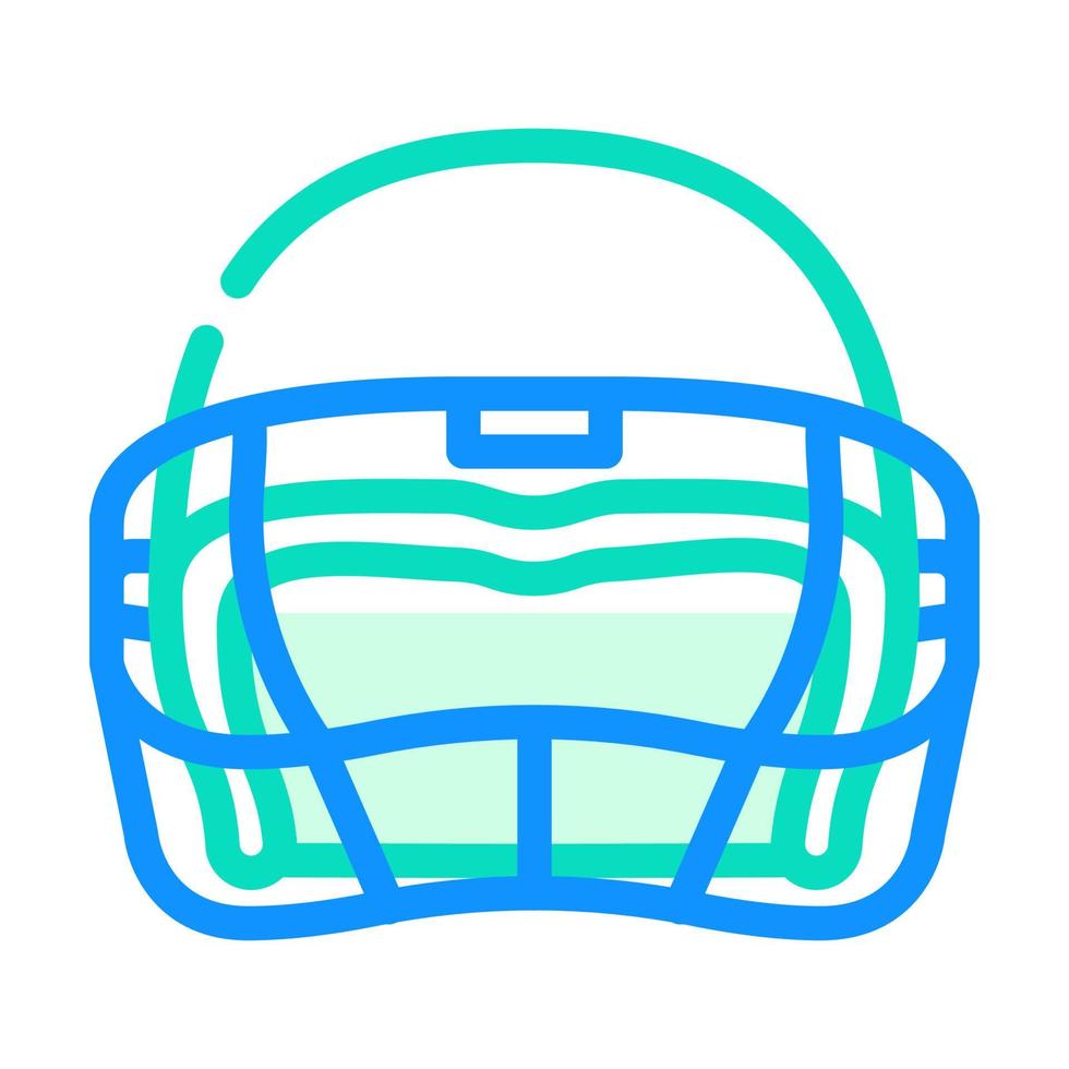 casco jugador accesorio color icono vector ilustración