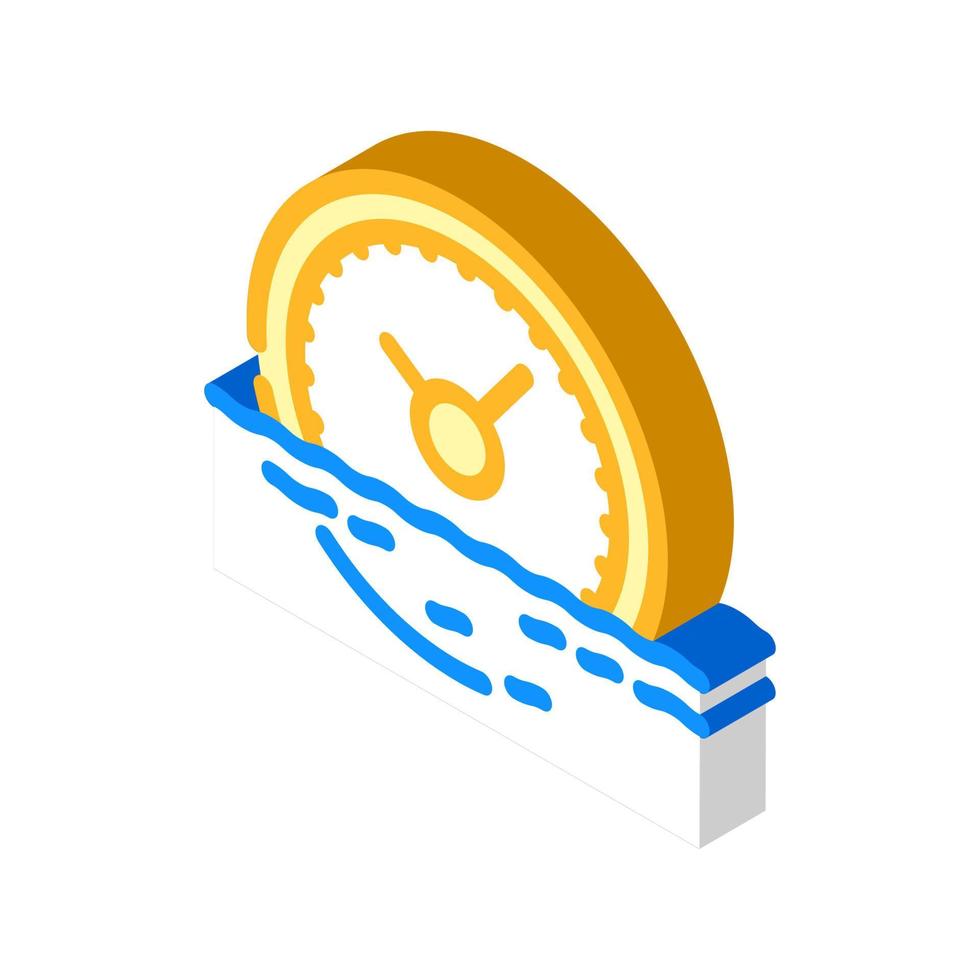 drifting away time isometric icon vector illustration