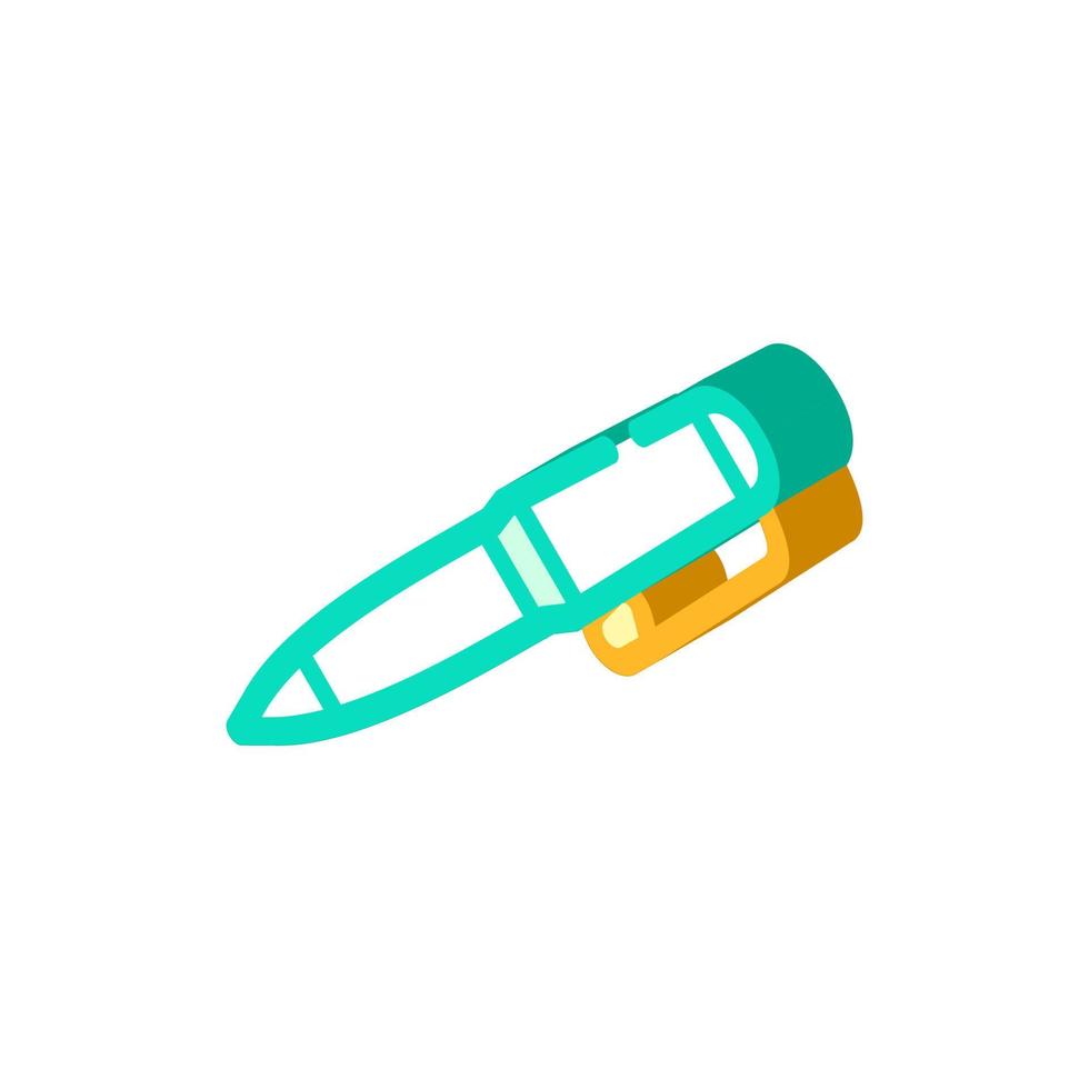 pen school stationery isometric icon vector illustration