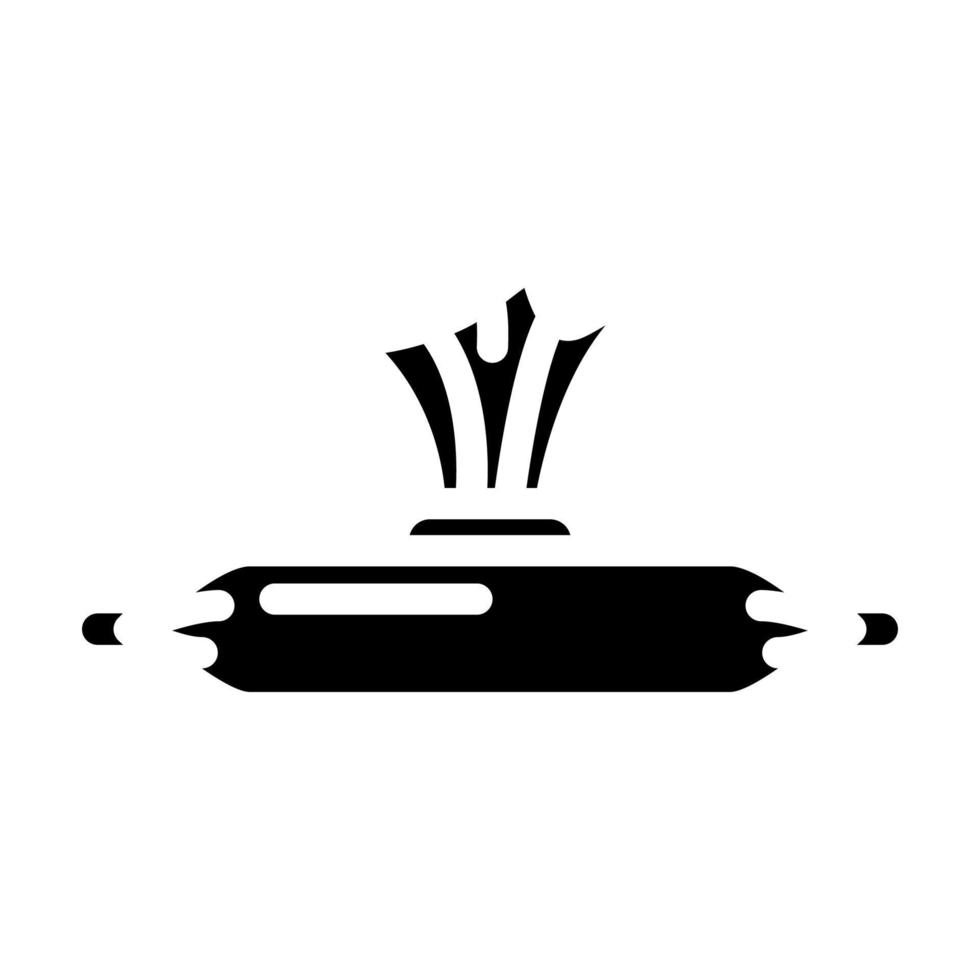 embalaje de servilletas glifo icono vector ilustración