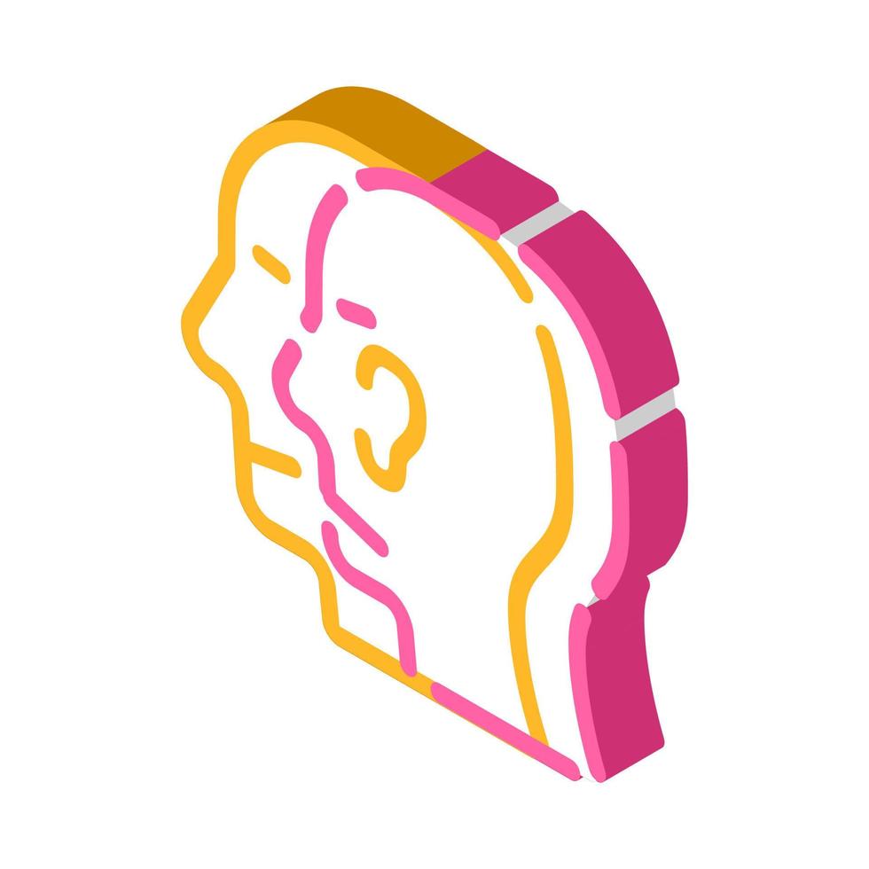 split personality glyph icon vector illustration color