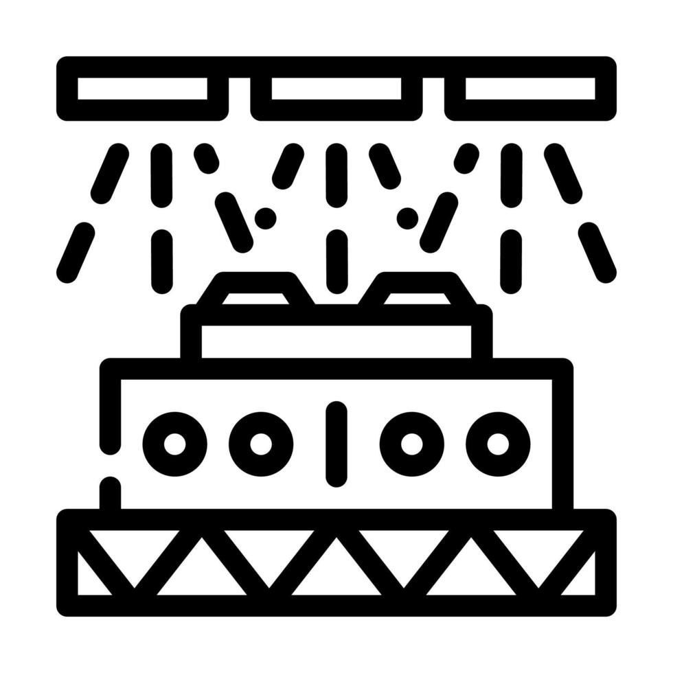 dj console line icon vector illustration line