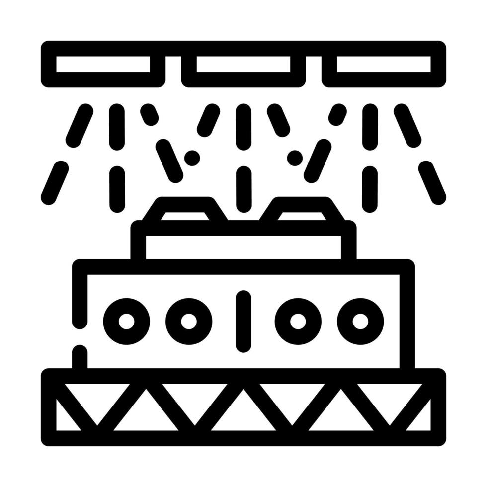 dj console line icon vector illustration line