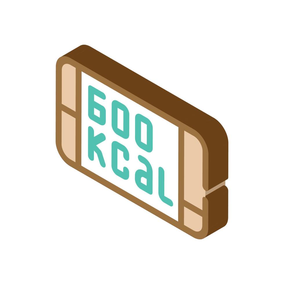food kcal isometric icon vector isolated illustration