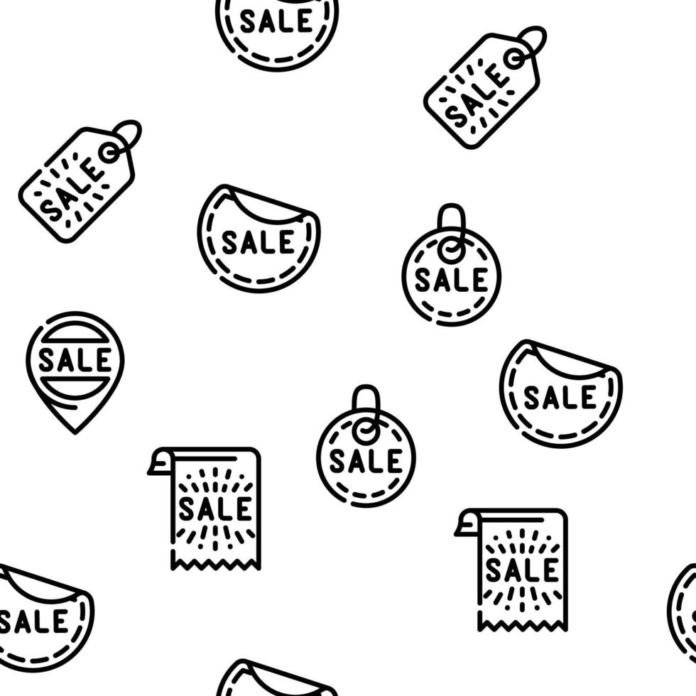 Summer Sale And Season Discount Vector Seamless Pattern