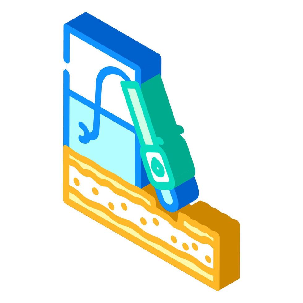 hydrafacial beauty procedure isometric icon vector illustration