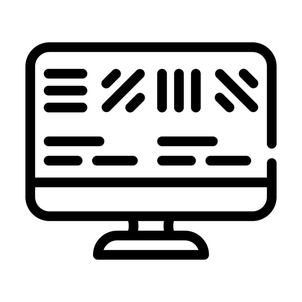 astigmatism test ophthalmology line icon vector illustration
