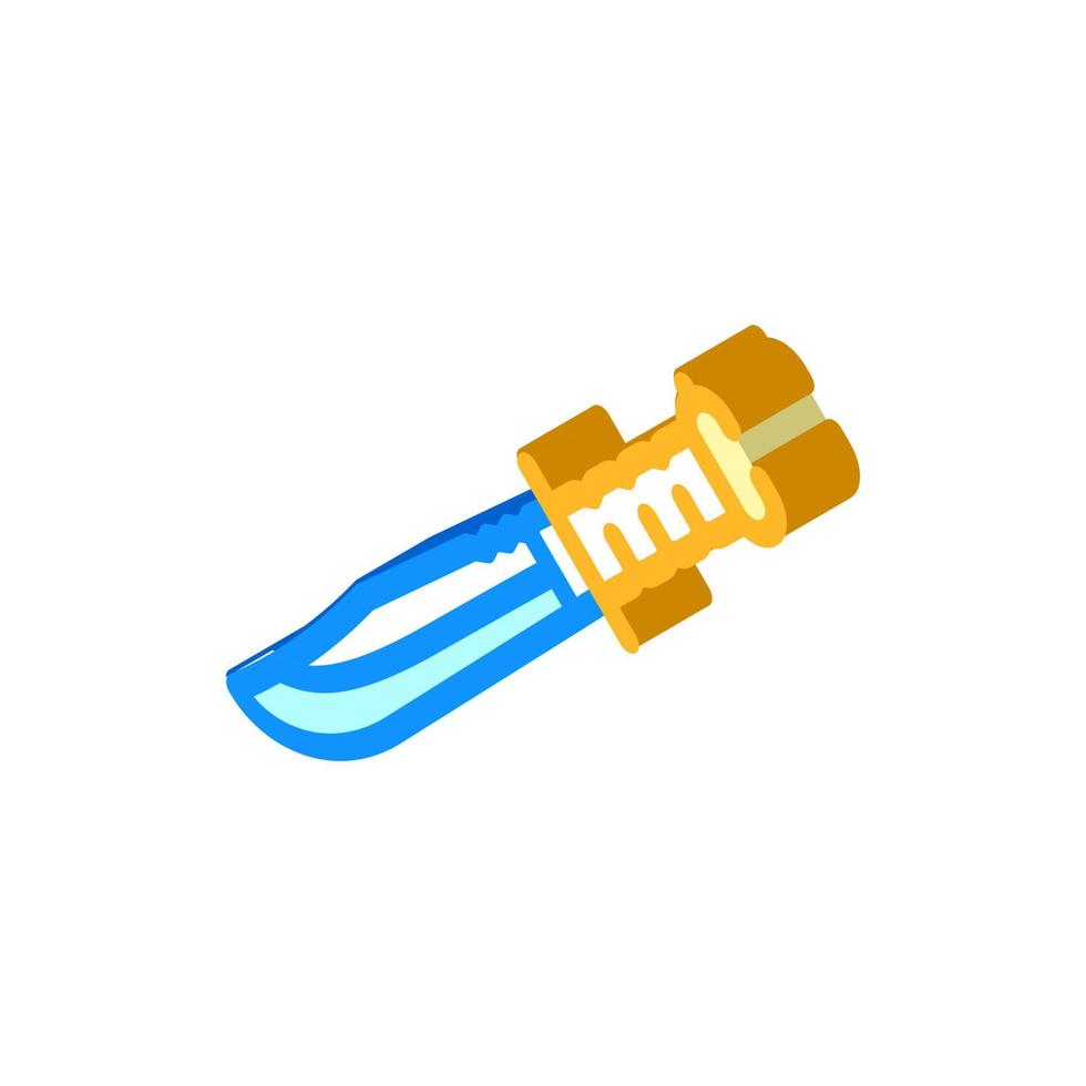 knife weapon isometric icon vector illustration