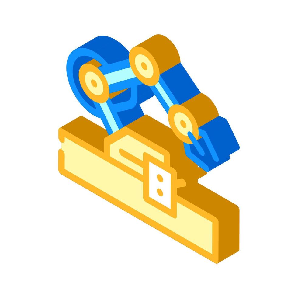 robotic arm robot isometric icon vector illustration