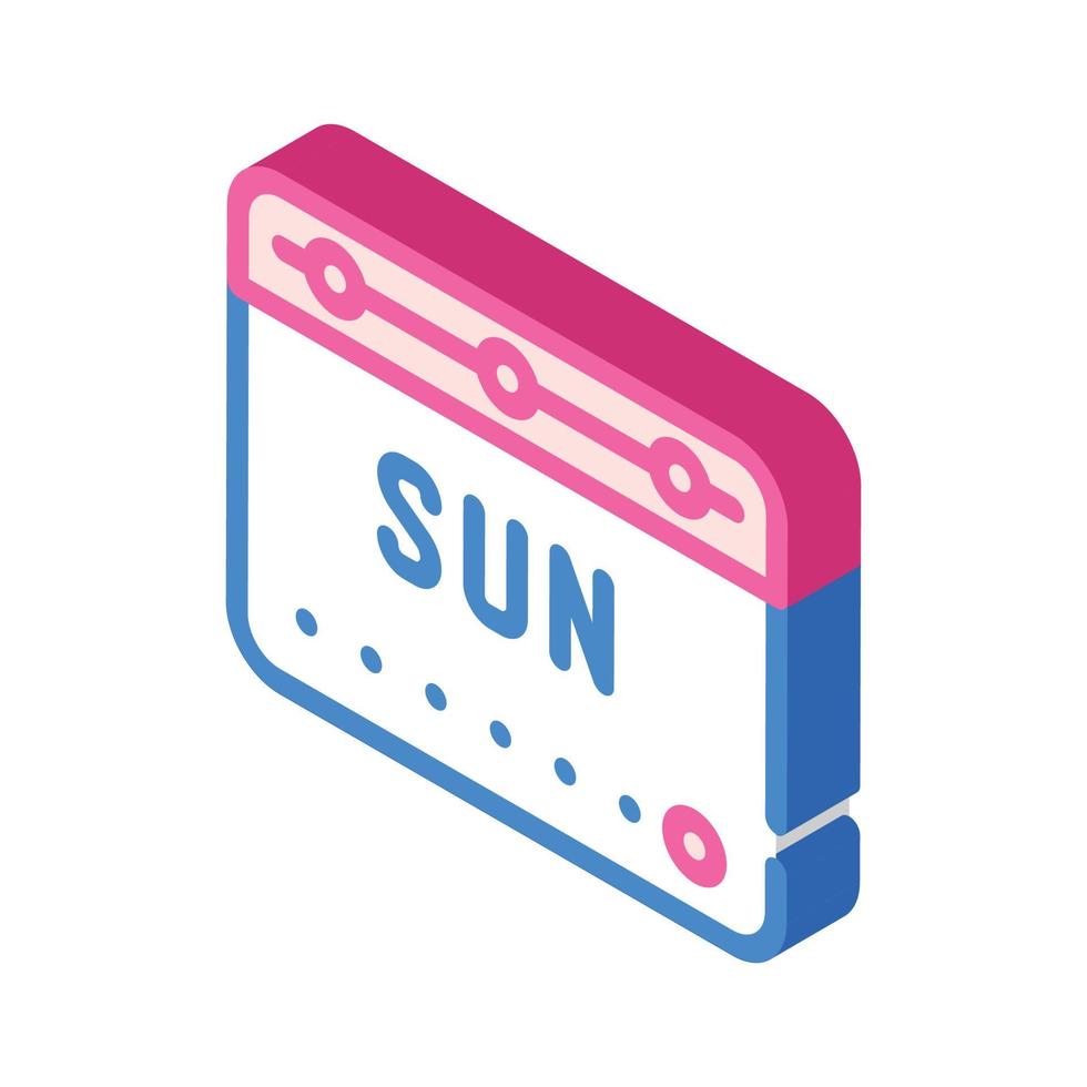 voting date calendar isometric icon vector illustration