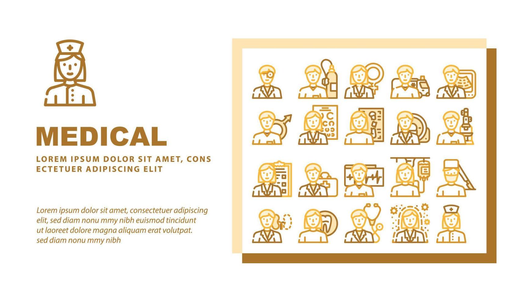 Medical Speciality Health Treat Landing Header Vector