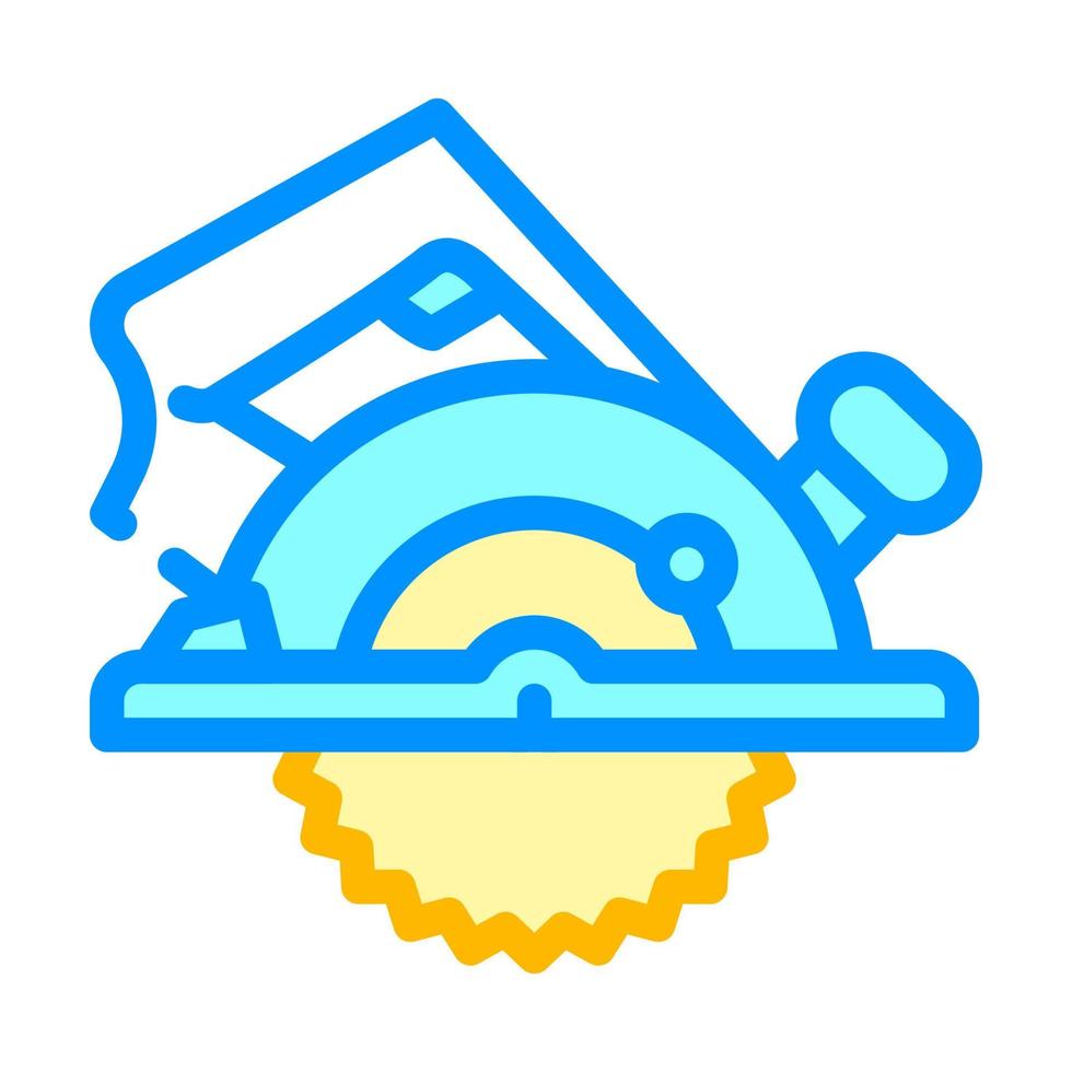 circular saw color icon vector illustration color