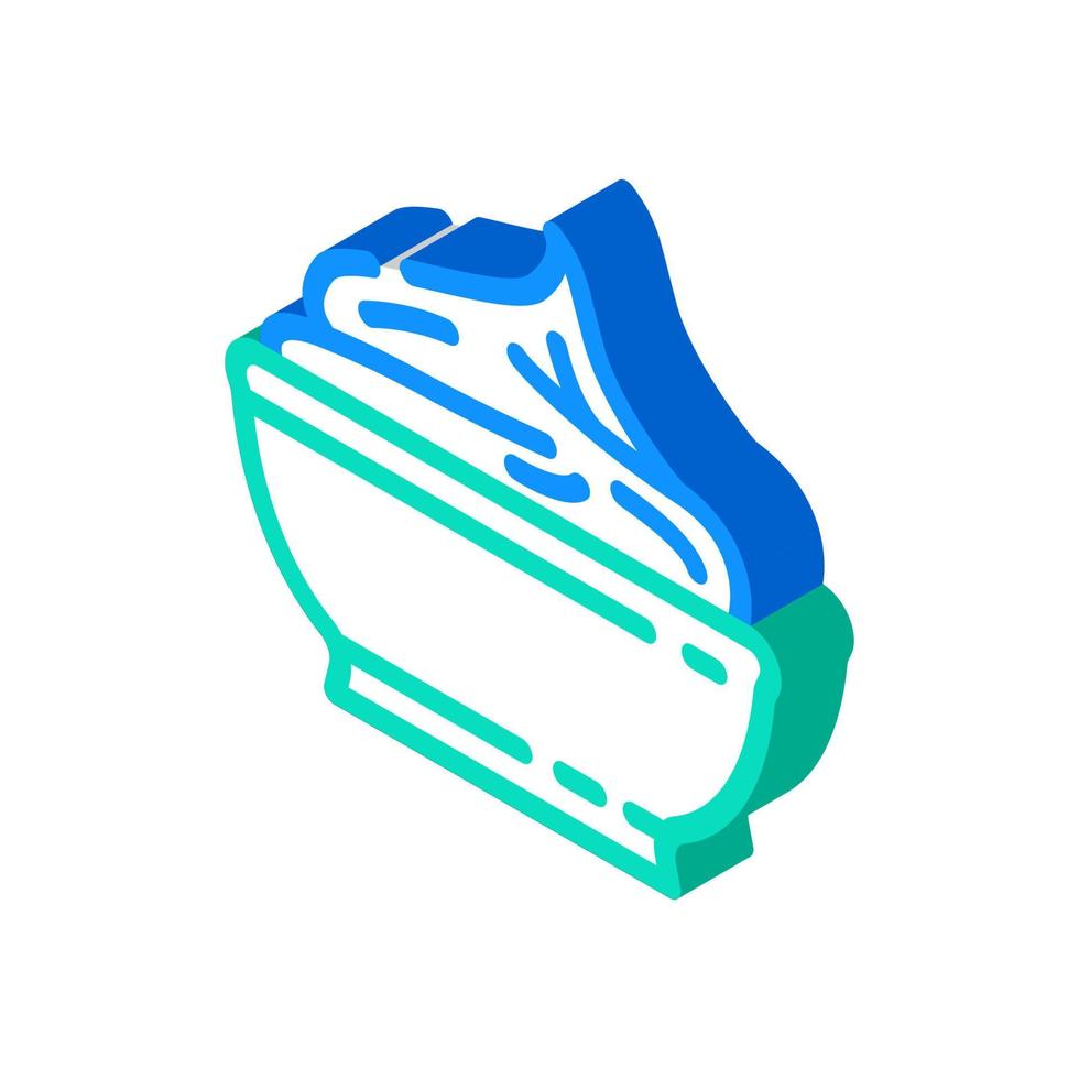 cream cheese isometric icon vector illustration