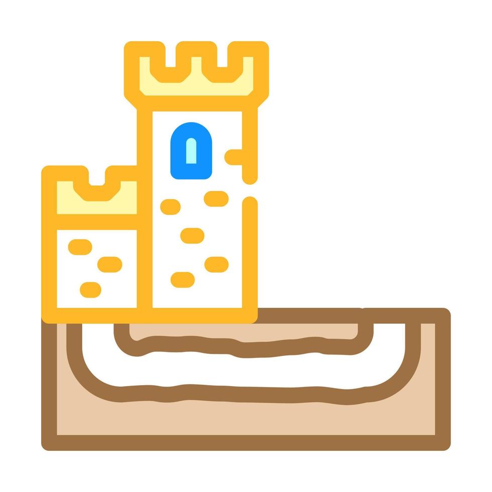 secret tunnel of castle color icon vector illustration