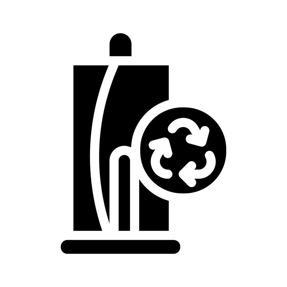 towels zero waste glyph icon vector illustration