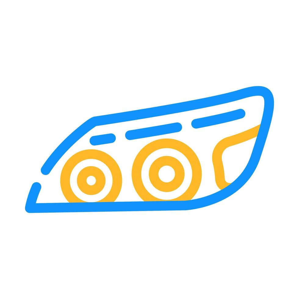 headlight car color icon vector illustration