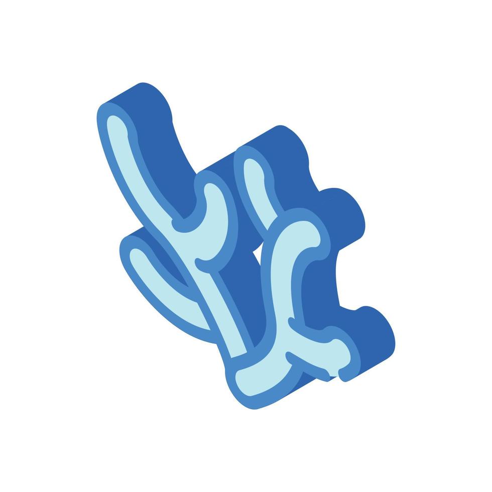 polyps coral isometric icon vector illustration isolated