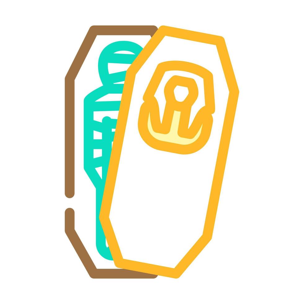 mummy egypt color icon vector illustration