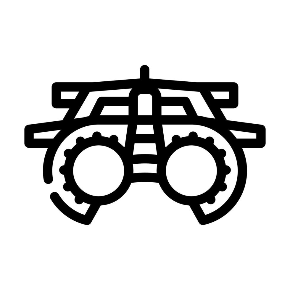 trial frame ophthalmology line icon vector illustration