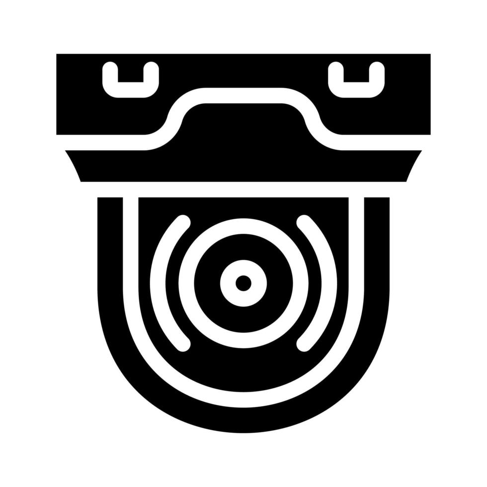 security gadget video camera glyph icon vector illustration