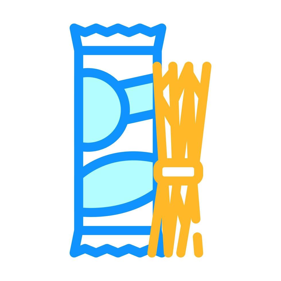 spaghetti pasta color icon vector illustration