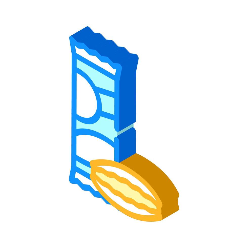 gnocchetti sardi pasta isometric icon vector illustration