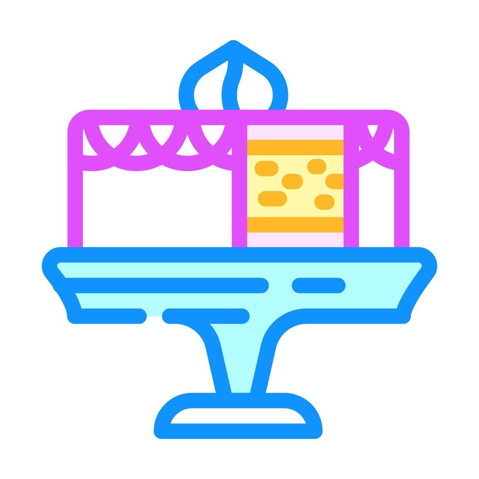 delicious cake dessert color icon vector illustration
