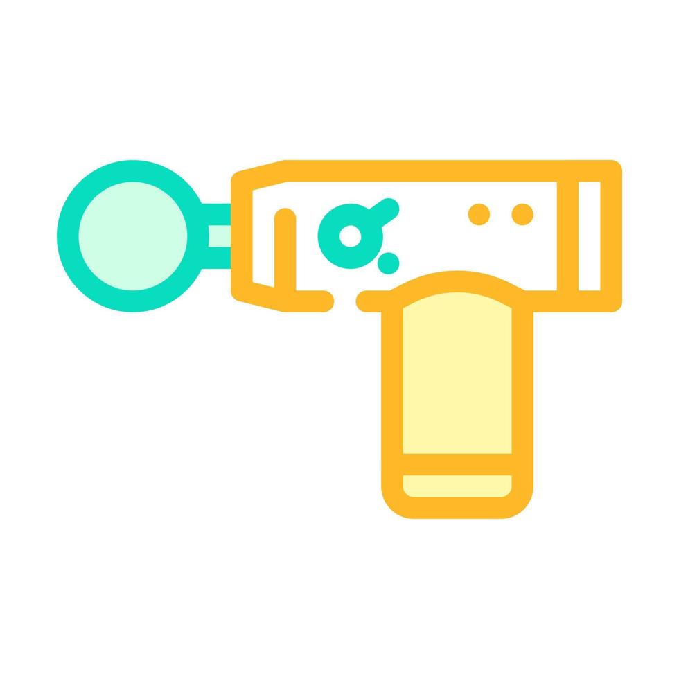 percussion massage gun color icon vector illustration