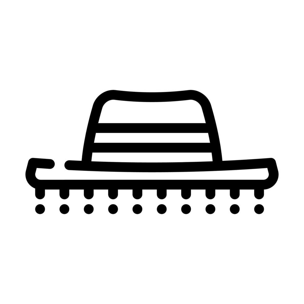 sombrero españa línea icono vector ilustración