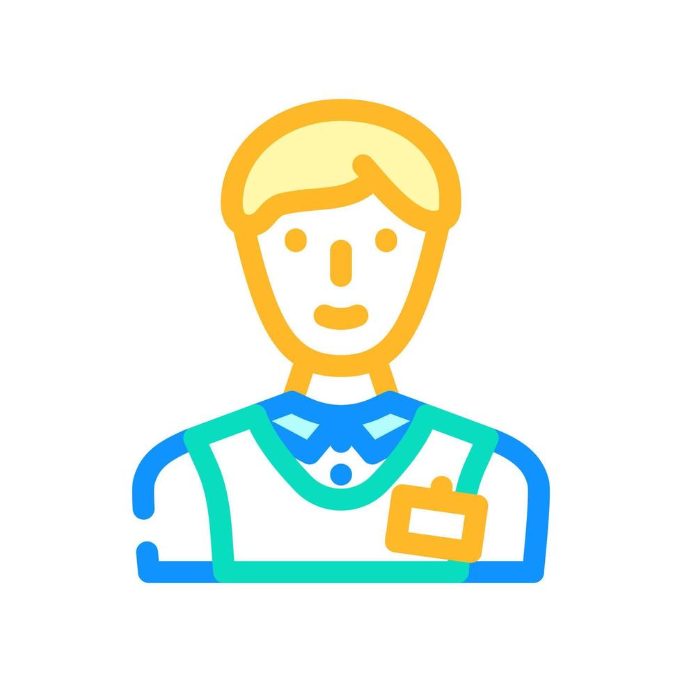 salesman store color icon vector illustration