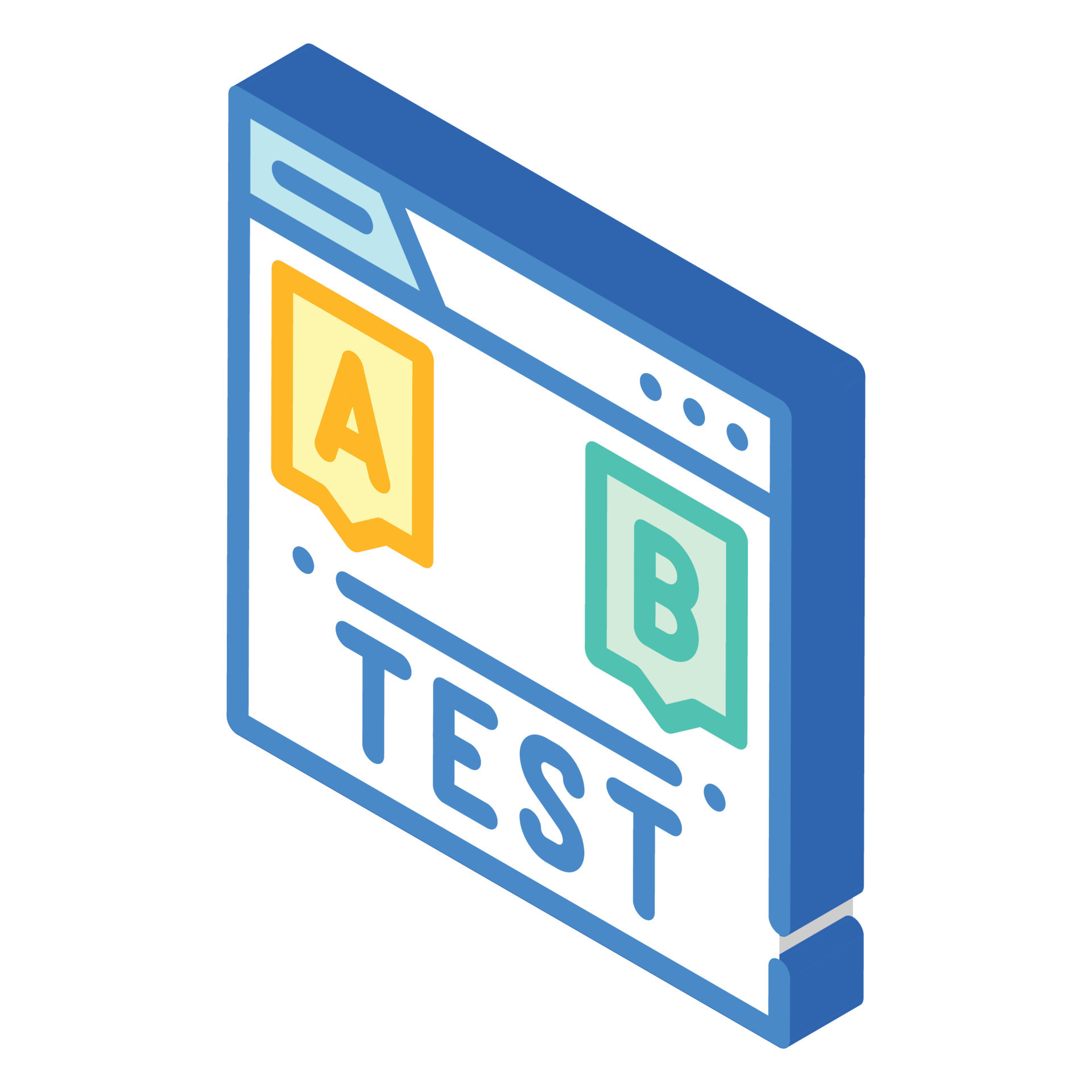 test seo optimization isometric icon vector illustration 8150524 Vector ...