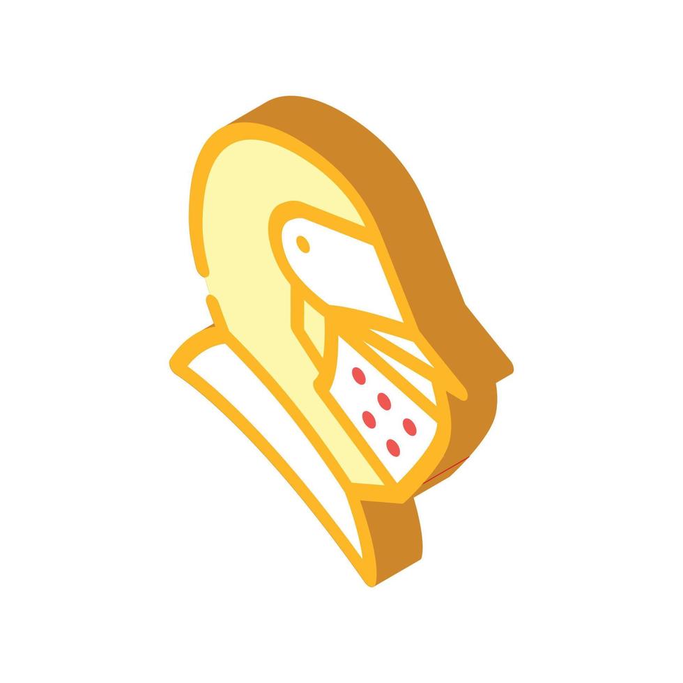 knight helmet isometric icon vector sign illustration