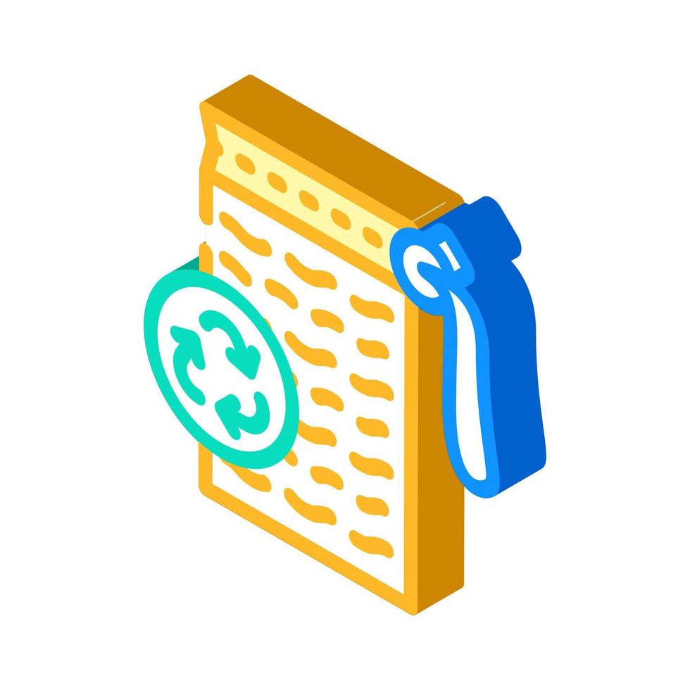 sponge zero waste isometric icon vector illustration