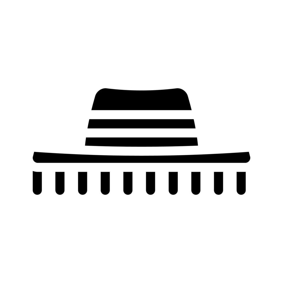 sombrero españa glifo icono vector ilustración