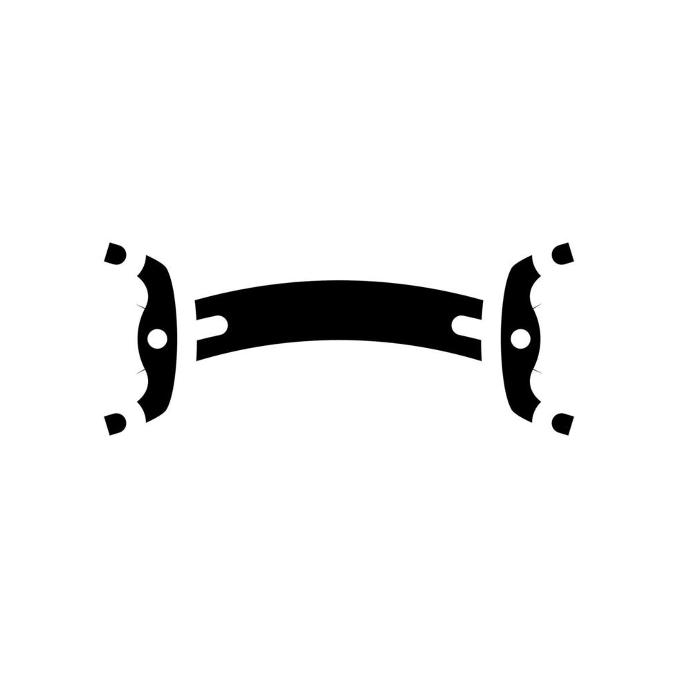 bridge of violin glyph icon vector illustration