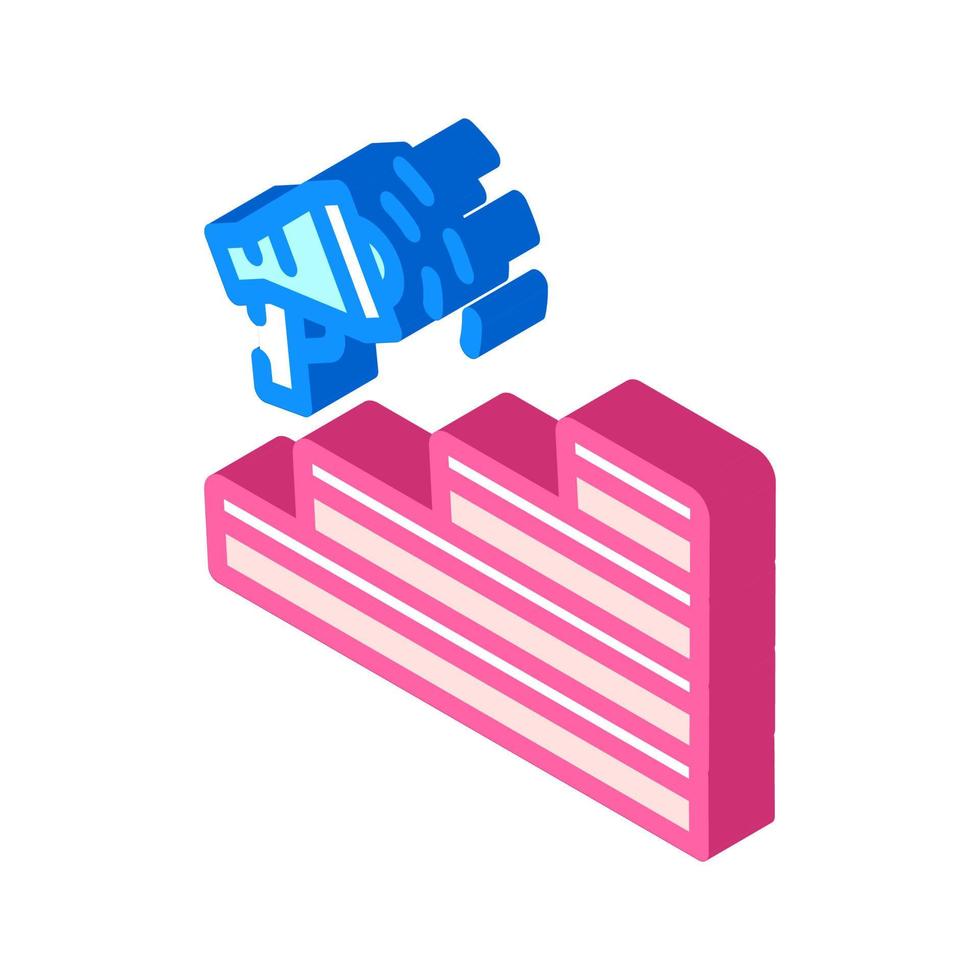 advetise growth sale isometric icon vector illustration