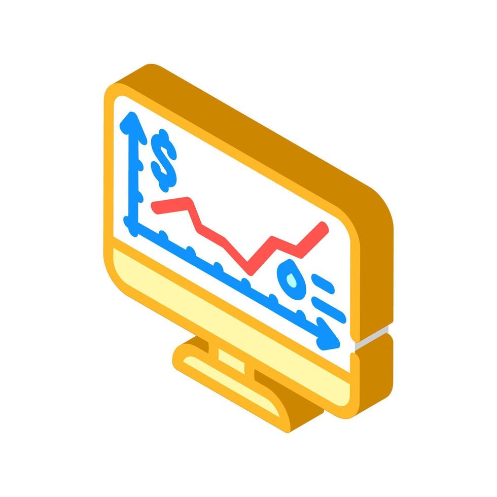 price rise wholesale isometric icon vector illustration