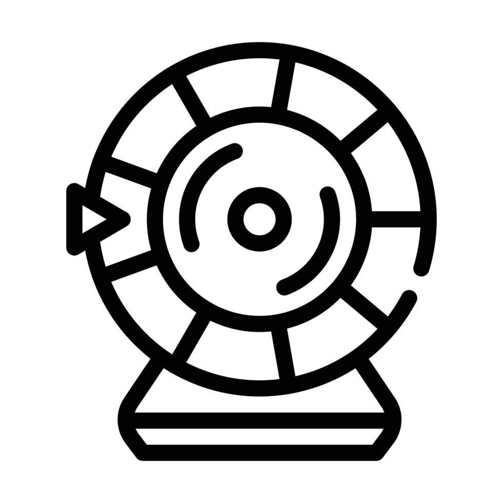 rueda de lotería línea icono vector ilustración aislada