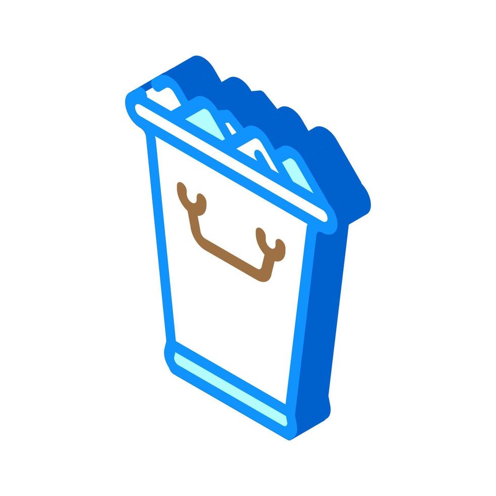 ice bucket bartender isometric icon vector illustration