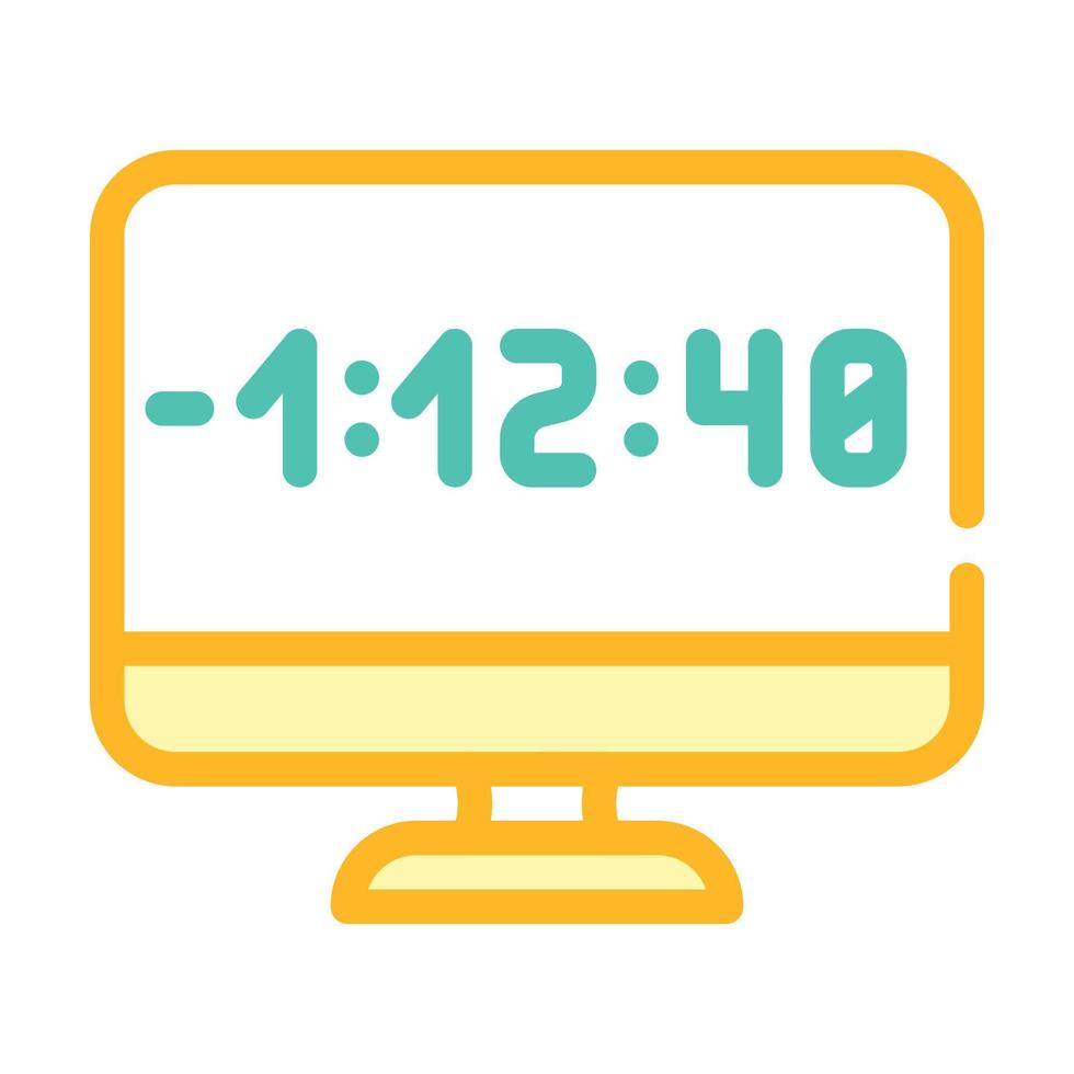 countdown video conference color icon vector illustration