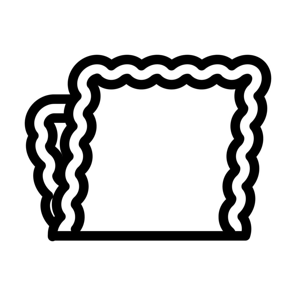 servilleta tejido línea icono vector ilustración