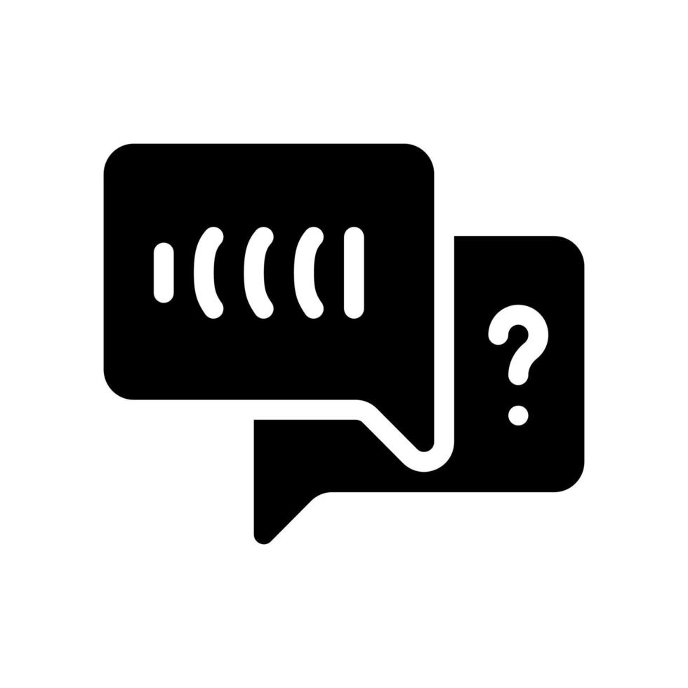 dialogue with psychologist glyph icon vector illustration