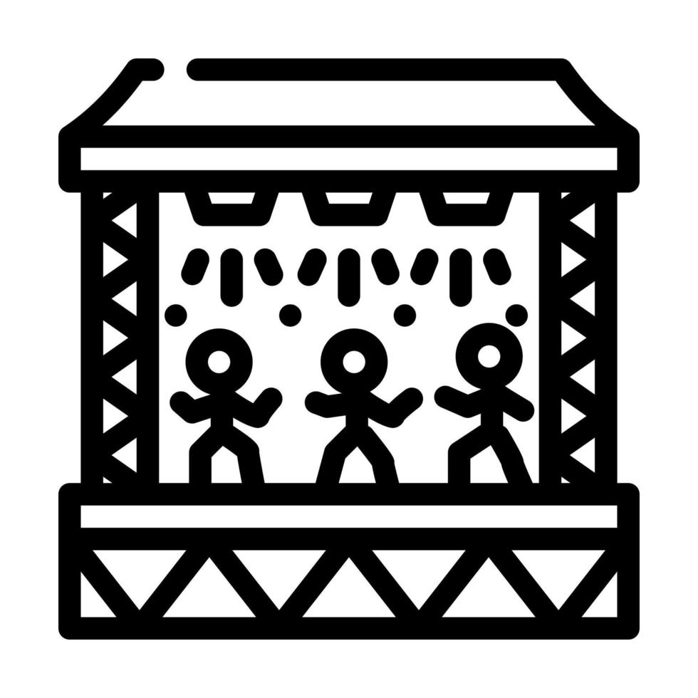 dancing scene line icon vector illustration line 8150918 Vector Art at