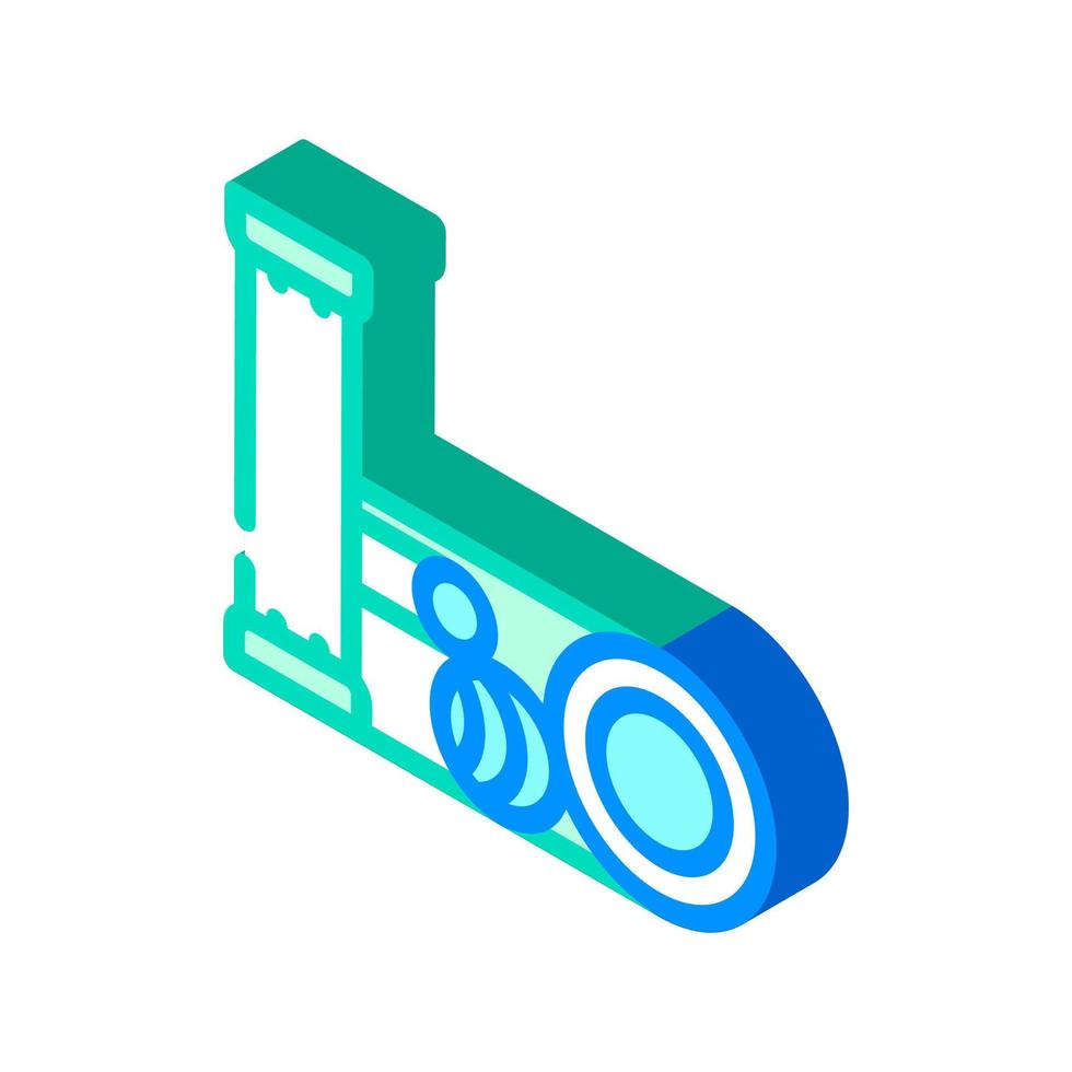 pipes building material isometric icon vector illustration