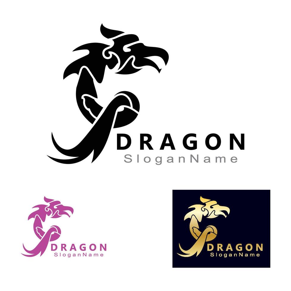 Dragon Logo Design Minimalist unique vector template