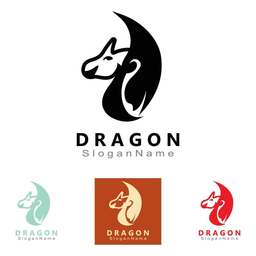 Dragon Logo Design Minimalist unique vector template